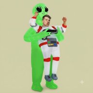disfraz alien y astronauta - botarga inflable